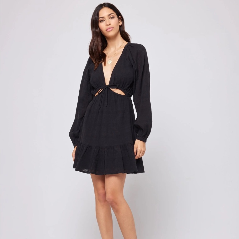 l*space Black Cutout Mini Dress